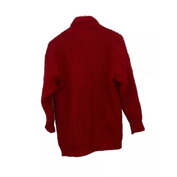 Vintage St Michael Womens Mohair Red Cardigan UK 8/10 US 36/38 EUR - Picture 2 of 9
